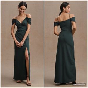 Sachin + Babi Womens Brittany Gown Dress Emerald